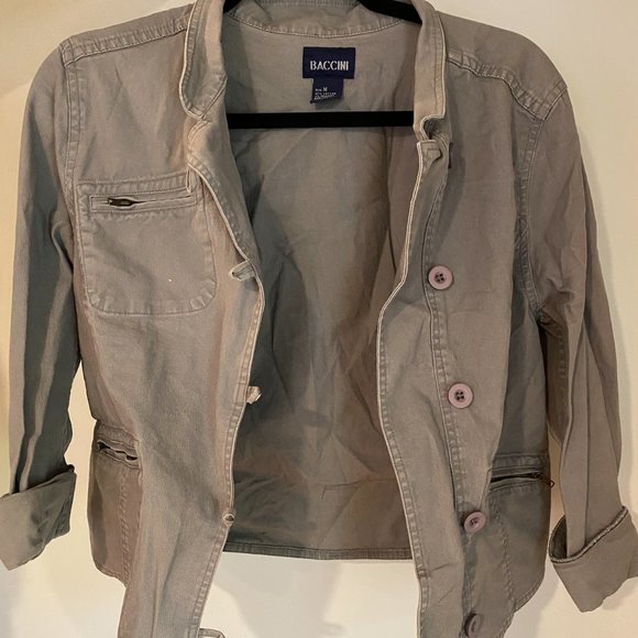 button down denim jacket - Picture 2 of 4